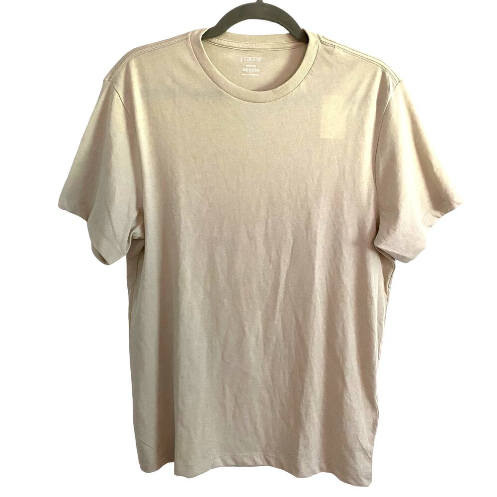 J. Crew Factory Men's Cotton Washed Jersey Tee Stone M Medium NWT - Picture 2 of 8